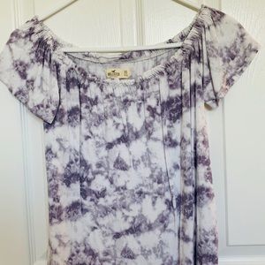 Tie-dye off the shoulder top